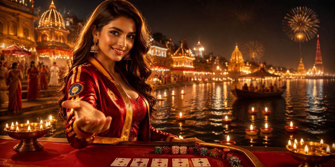 Fans enjoying cricket betting on mobile during Diwali festival in India